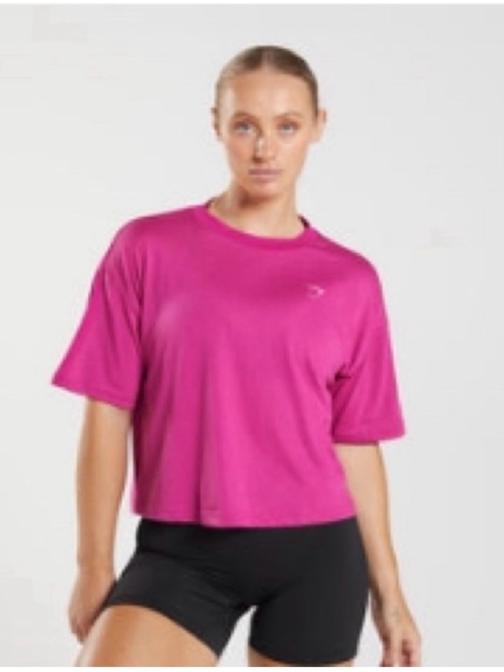 Gymshark Fuchsia Crop Performance Tee size XL
